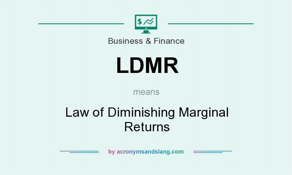 What does LDMR mean? It stands for Law of Diminishing Marginal Returns
