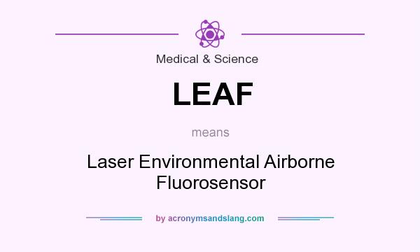 What does LEAF mean? It stands for Laser Environmental Airborne Fluorosensor