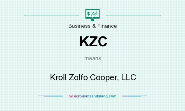 What does KZC mean? It stands for Kroll Zolfo Cooper, LLC