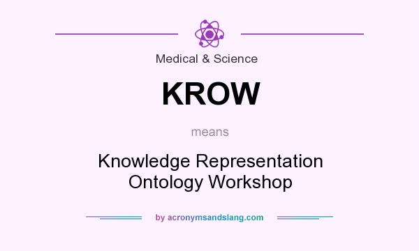 What does KROW mean? It stands for Knowledge Representation Ontology Workshop