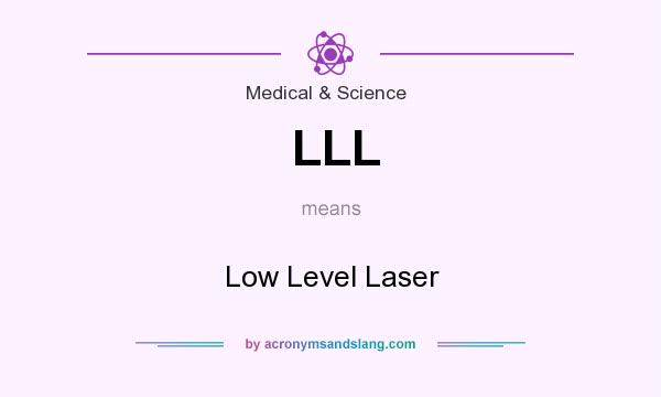 What does LLL mean? It stands for Low Level Laser