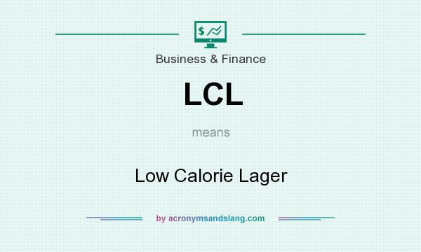What does LCL mean? It stands for Low Calorie Lager