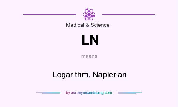 What does LN mean? It stands for Logarithm, Napierian