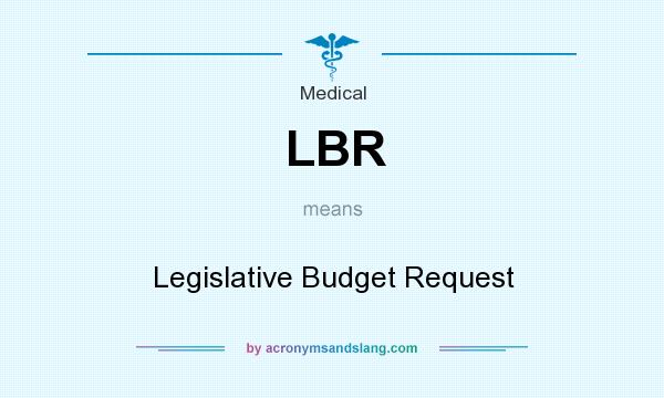 What does LBR mean? It stands for Legislative Budget Request