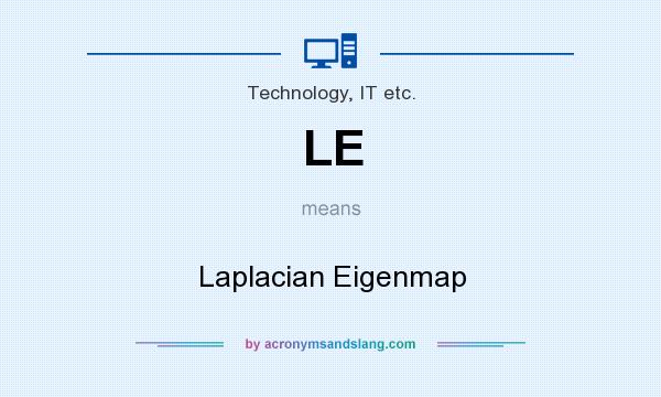What does LE mean? It stands for Laplacian Eigenmap