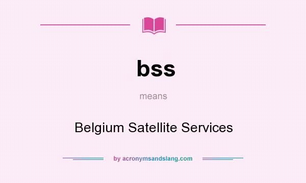 What does bss mean? It stands for Belgium Satellite Services