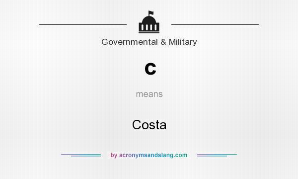 What does c mean? It stands for Costa