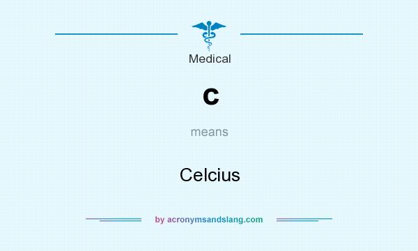 What does c mean? It stands for Celcius