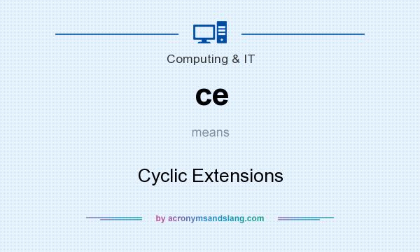 What does ce mean? It stands for Cyclic Extensions
