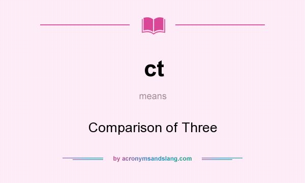 What does ct mean? It stands for Comparison of Three