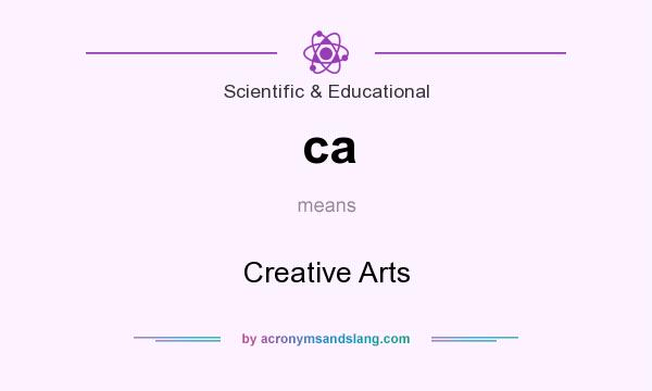 What does ca mean? It stands for Creative Arts