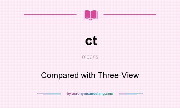 What does ct mean? It stands for Compared with Three-View