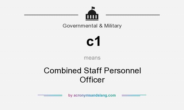 What does c1 mean? It stands for Combined Staff Personnel Officer