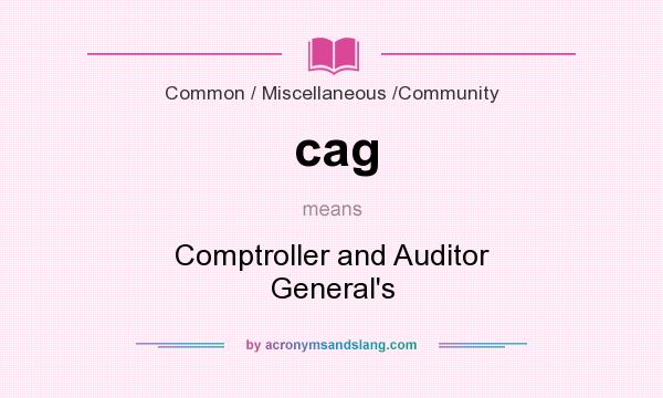 What does cag mean? It stands for Comptroller and Auditor General`s