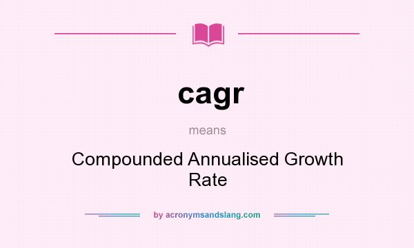 What does cagr mean? It stands for Compounded Annualised Growth Rate