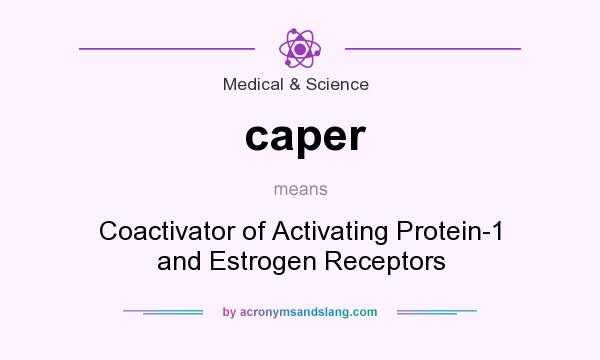 What does caper mean? It stands for Coactivator of Activating Protein-1 and Estrogen Receptors