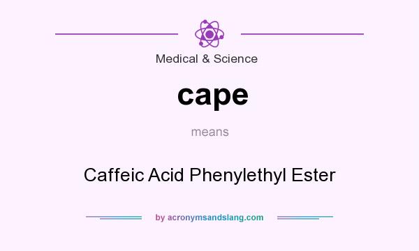 What does cape mean? It stands for Caffeic Acid Phenylethyl Ester