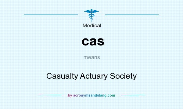What does cas mean? It stands for Casualty Actuary Society