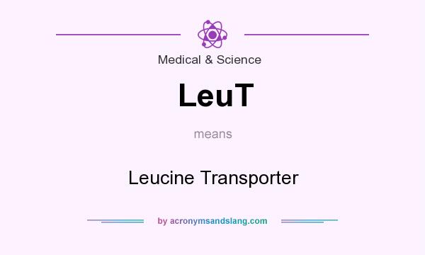 What does LeuT mean? It stands for Leucine Transporter