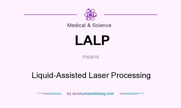 What does LALP mean? It stands for Liquid-Assisted Laser Processing