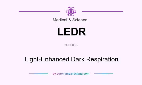 What does LEDR mean? It stands for Light-Enhanced Dark Respiration