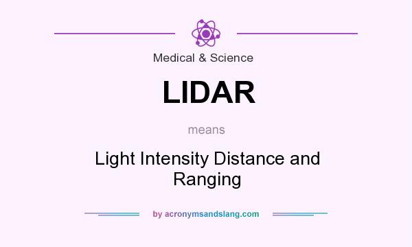 What does LIDAR mean? It stands for Light Intensity Distance and Ranging