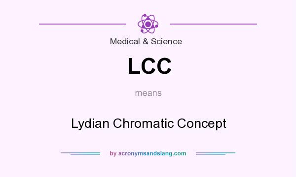What does LCC mean? It stands for Lydian Chromatic Concept