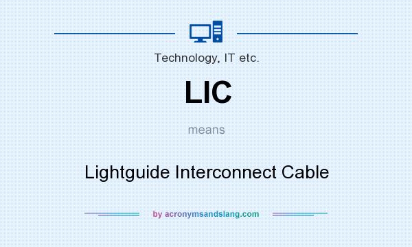 What does LIC mean? It stands for Lightguide Interconnect Cable