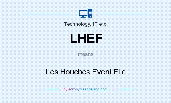 What does LHEF mean? It stands for Les Houches Event File