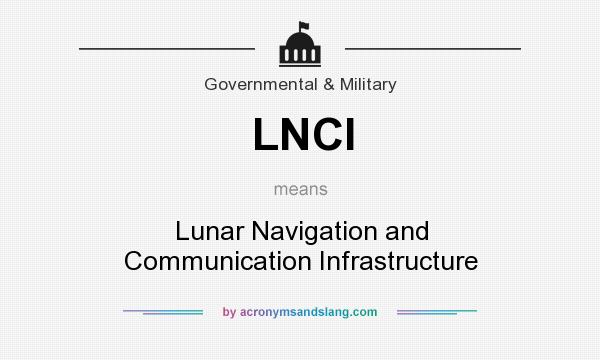 What does LNCI mean? It stands for Lunar Navigation and Communication Infrastructure