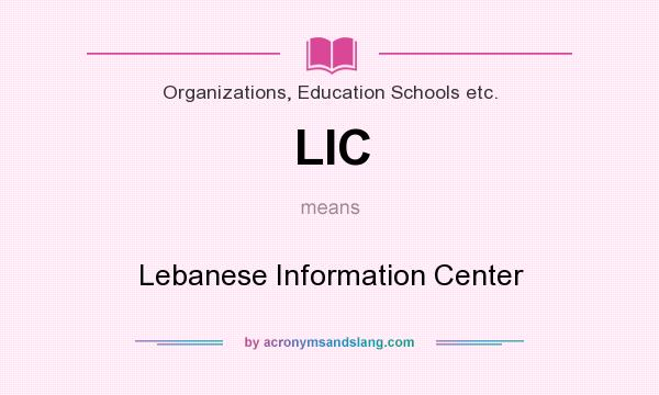 What does LIC mean? It stands for Lebanese Information Center