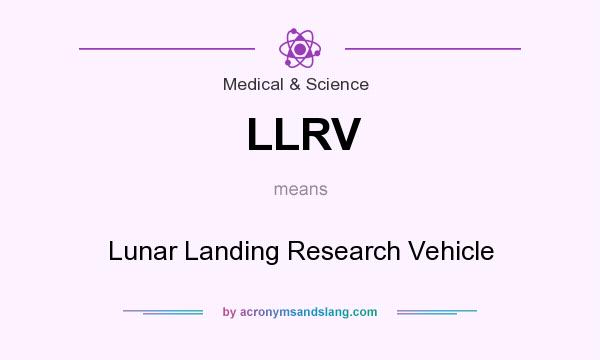 What does LLRV mean? It stands for Lunar Landing Research Vehicle