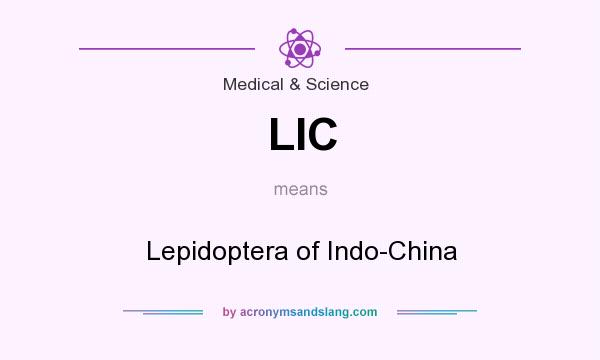 What does LIC mean? It stands for Lepidoptera of Indo-China