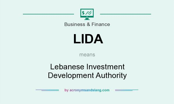 What does LIDA mean? It stands for Lebanese Investment Development Authority