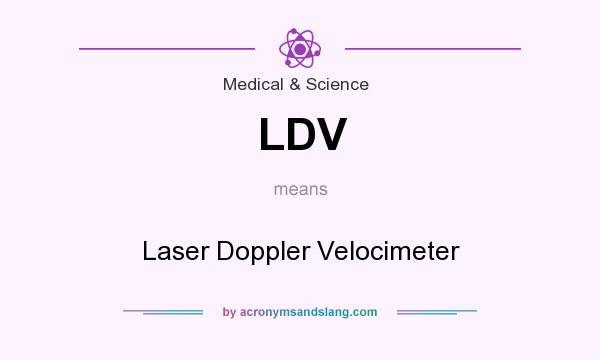 What does LDV mean? It stands for Laser Doppler Velocimeter