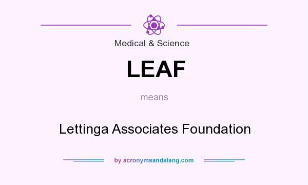What does LEAF mean? It stands for Lettinga Associates Foundation