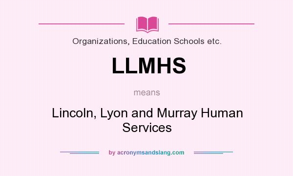 What does LLMHS mean? It stands for Lincoln, Lyon and Murray Human Services