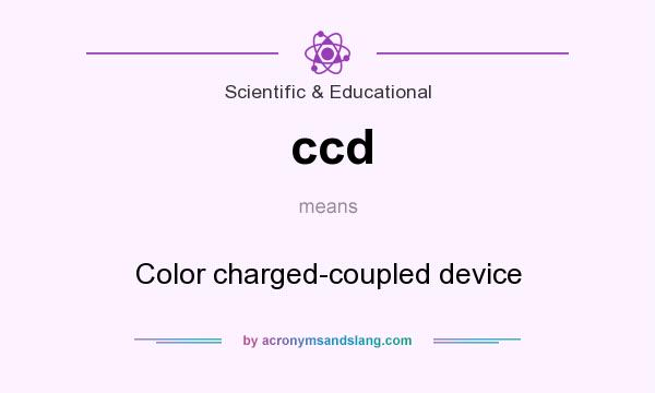 What does ccd mean? It stands for Color charged-coupled device
