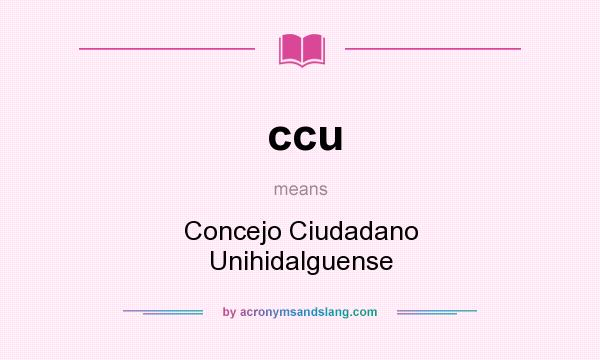 What does ccu mean? It stands for Concejo Ciudadano Unihidalguense