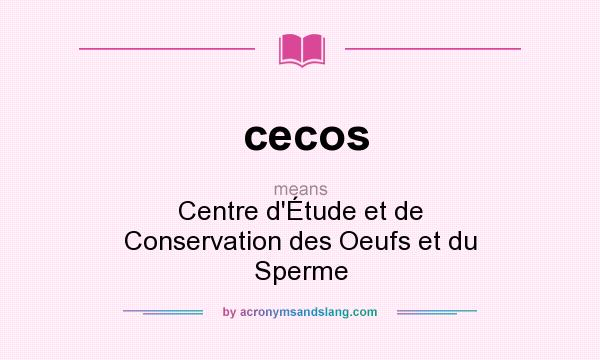What does cecos mean? It stands for Centre d`Étude et de Conservation des Oeufs et du Sperme