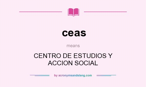What does ceas mean? It stands for CENTRO DE ESTUDIOS Y ACCION SOCIAL