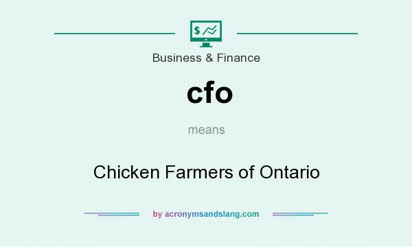 What does cfo mean? It stands for Chicken Farmers of Ontario