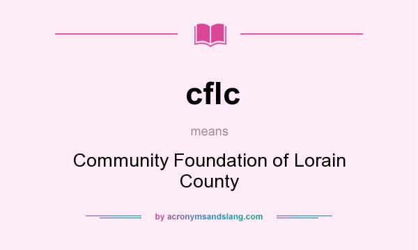 What does cflc mean? It stands for Community Foundation of Lorain County