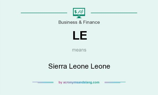 What does LE mean? It stands for Sierra Leone Leone