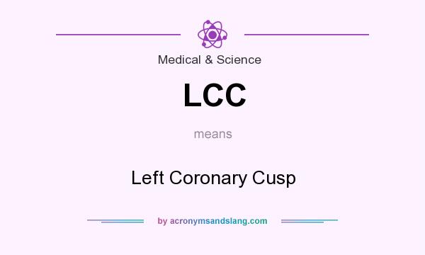 What does LCC mean? It stands for Left Coronary Cusp