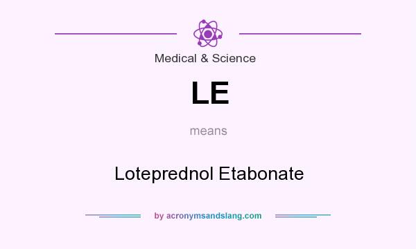 What does LE mean? It stands for Loteprednol Etabonate
