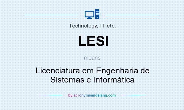 What does LESI mean? It stands for Licenciatura em Engenharia de Sistemas e Informática