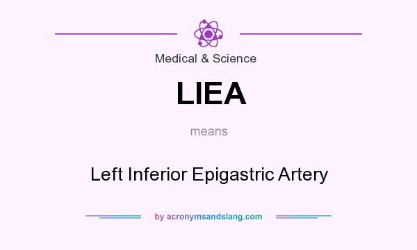 What does LIEA mean? It stands for Left Inferior Epigastric Artery