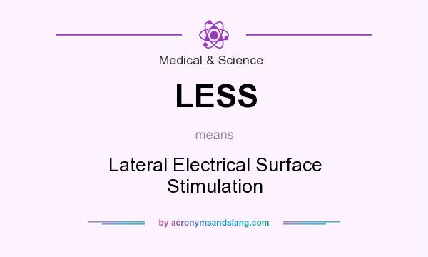 What does LESS mean? It stands for Lateral Electrical Surface Stimulation