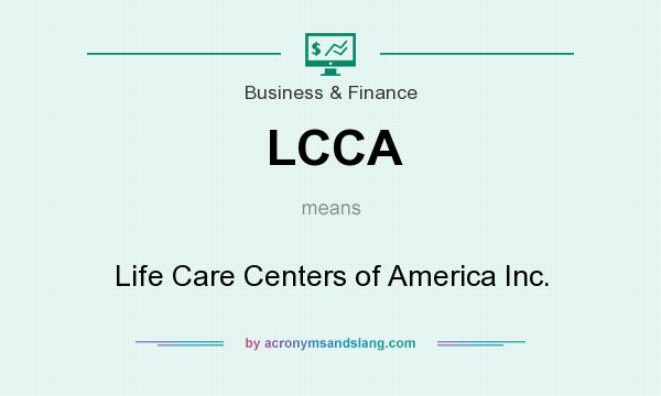 What does LCCA mean? It stands for Life Care Centers of America Inc.